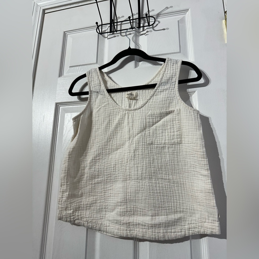 UpWest Cream Boxy Tank Top (XS) - Picture 4 of 16